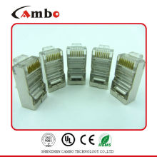 Cat3 cat5 cat5e cat6 экранированный хрустальный разъем rj45